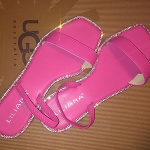 Pink strapped sandals